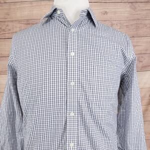 Stafford Executive Shirt Mens 15.5 32/33 Blue Check Non Iron Regular Fit